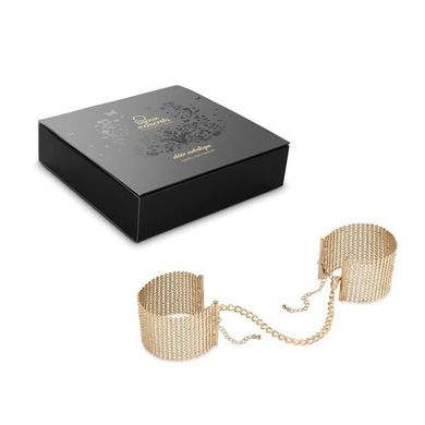 Наручники Bijoux Indiscrets Desir Metallique Handcuffs - Gold, металеві, стильні браслети, Золотистый