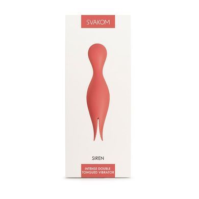 Двойной вибратор точки G с язычками для клитора Svakom Siren Coral, коралловый