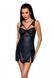 Бебі-дол з еко-шкіри та мережива Loona Chemise black XXL/XXXL - Passion, Черный