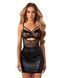 Сорочка Obsessive Dominna chemise & thong 2XL/3XL