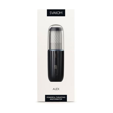 Автоматический мастурбатор с озвучкой Svakom Alex Dark Blue, синий