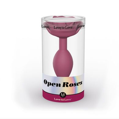 Силиконовая анальная пробка Love To Love OPEN ROSES M SIZE - PLUM STAR