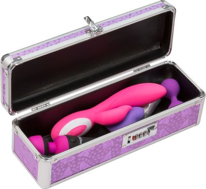 Кейс для зберігання секс-іграшок BMS Factory - The Toy Chest Lokable Vibrator Case Purple з кодовим, Фиолетовый