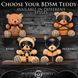 Плюшевый медвежонок ROPE Teddy Bear БДСМ в кожаной маске и обвязке, 22x16x12 см