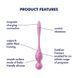Вагинальные смарт-шарики с вибрацией Satisfyer Love Birds 1, розовая