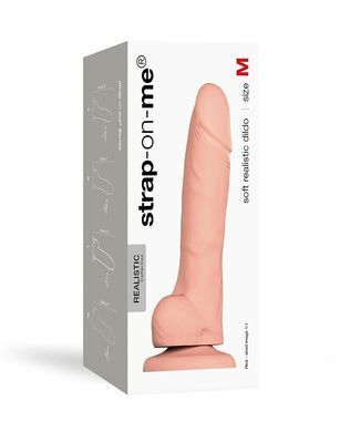 Реалистичный фаллоимитатор Strap-On-Me SOFT REALISTIC DILDO телесный - Size M