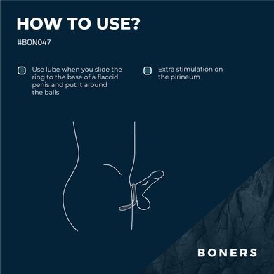 Ерекційне кільце Boners Cock ring, синє