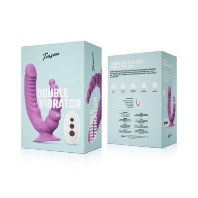 Двойной вибратор Teazers Double Vibrator, фиолетовый