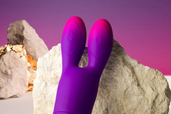 Вибратор Rocks Off Glo Girl &ndash; Bunny, фиолетово-розовый