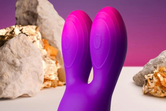 Вибратор Rocks Off Glo Girl &ndash; Bunny, фиолетово-розовый