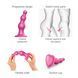 Насадка для страпона Strap-On-Me Dildo Plug Beads Framboise Metallic L