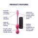 Вагинальные смарт-шарики с вибрацией Satisfyer Love Birds 2, розовые, пульт ДУ