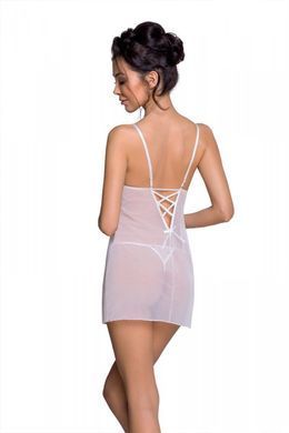 Сорочка з вирізами на грудях + стрінги LOVELIA CHEMISE white L/XL - Passion