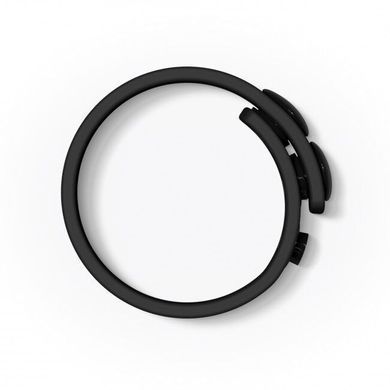 Регульоване ерекційне кільце на кнопках Love To Love HERO RING - BLACK ONYX, чорне