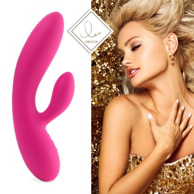 Гнучкий вібратор кролик з двома моторами FeelzToys Lea Rabbit Vibrator Rubine Red