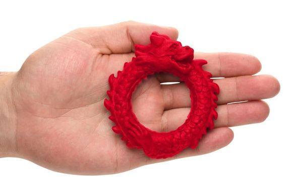 Ерекційне кільце &ndash; дракон Creature Cocks Rise of the Dragon Silicone Penis Ring &ndash; Red, червоне