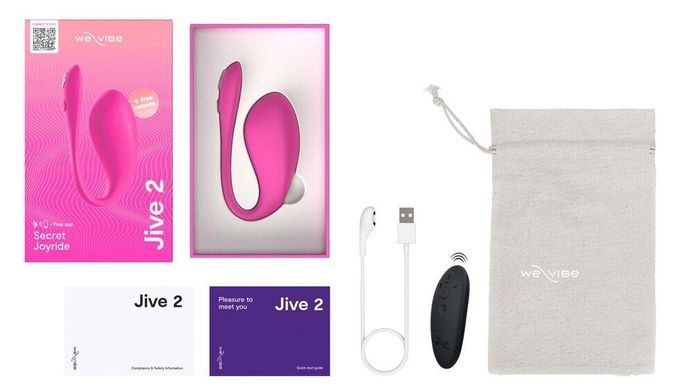 Смарт-виброяйцо We-Vibe Jive 2 Electric Pink, розовое