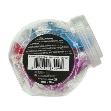 Набор фаллоимитаторов ADDICTION Silly Willy 3.3&rdquo; Silicone Dildo, 3 цвета