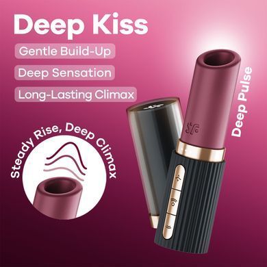 Вакуумний стимулятор Satisfyer Deep Kiss, чорний