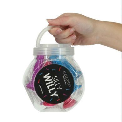 Набор фаллоимитаторов ADDICTION Silly Willy 3.3&rdquo; Silicone Dildo, 3 цвета