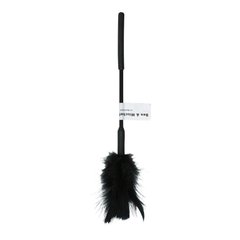 Метелочка-лоскотання Sex And Mischief - Feather Ticklers 7 inch Black, натуральне пір'я та пух, Черный