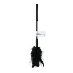 Метелочка-лоскотання Sex And Mischief - Feather Ticklers 7 inch Black, натуральне пір'я та пух, Черный