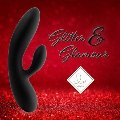 Гнучкий вібратор кролик з двома моторами FeelzToys Lea Rabbit Vibrator чорний