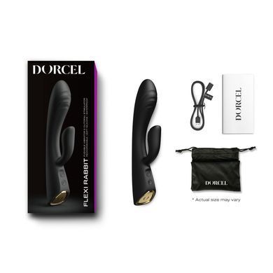 Вибратор-кролик с подогревом Dorcel FLEXI RABBIT черный