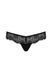 Мереживні трусики-танга з атласним бантиком Naja Thong black L/XL - Passion, Черный