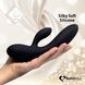 Гнучкий вібратор кролик з двома моторами FeelzToys Lea Rabbit Vibrator чорний