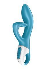 Вібратор-кролик із потрійним відростком Satisfyer Embrace me блакитний