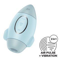 Вакуумний стимулятор з вібрацією Satisfyer Mission Control синій
