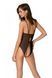 Боди Passion Ursula Body black S/M, с ажурным декором и открытым шагом