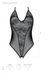 Боди Passion Ursula Body black S/M, с ажурным декором и открытым шагом