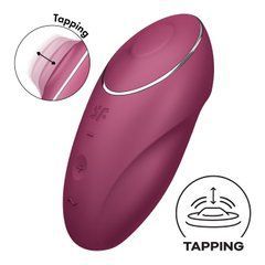 Вибростимулятор-пульсатор Satisfyer Tap&Climax 1 Red, бордовый
