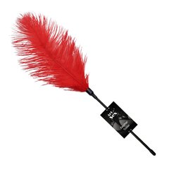 Щекоталка со страусиным пером Art of Sex - Feather Tickler, цвет Красный