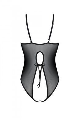 Боди Passion Ursula Body black XXL/XXXL, с ажурным декором и открытым шагом
