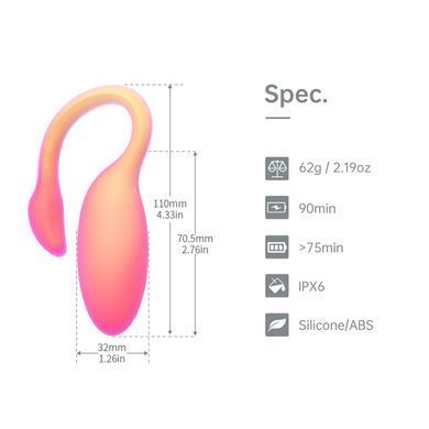 Смарт-виброяйцо Magic Motion Flamingo Max, оранжево-розовый