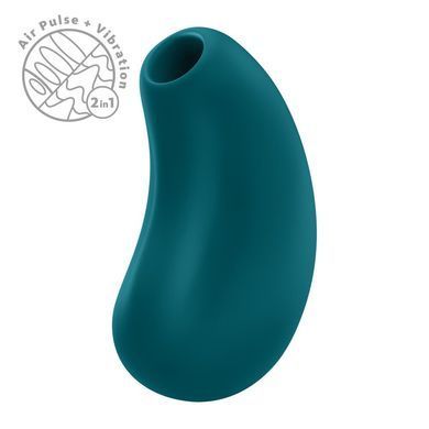 Вакуумный стимулятор с вибрацией Fun Factory Cherie Bottle Green, зеленый
