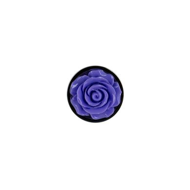 Металева анальна пробка Lux Active з трояндою - Rose Anal Plug - Purple