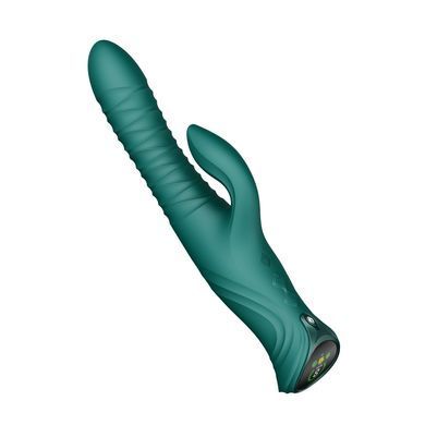 Смарт пульсатор-кролик з вібрацією і підігрівом Zalo Mose 2 Turquoise Green, зелений
