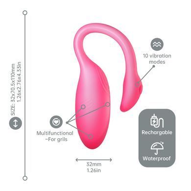 Смарт-виброяйцо Magic Motion Flamingo Max, розовый