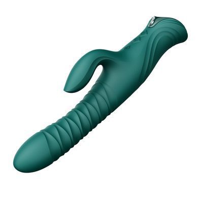 Смарт пульсатор-кролик з вібрацією і підігрівом Zalo Mose 2 Turquoise Green, зелений