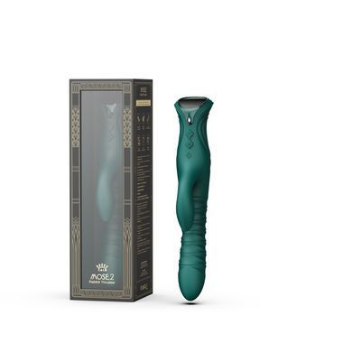 Смарт пульсатор-кролик з вібрацією і підігрівом Zalo Mose 2 Turquoise Green, зелений