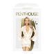 Комплект пеньюар з декором у вигляді троянд та стрінгами Penthouse - Sweet Retreat White S/L, Білий