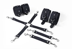Набір Feral Feelings BDSM Kit 3 Black, наручники, поножі, конектор