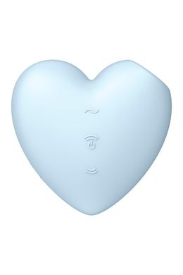 Вакуумний стимулятор-серце з вібрацією Satisfyer Cutie Heart Blue