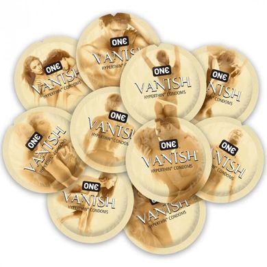 Набір презервативів ONE Vanish Hyperthin, 100 шт, ультратонкі, зі змазкою, паковання-тубус