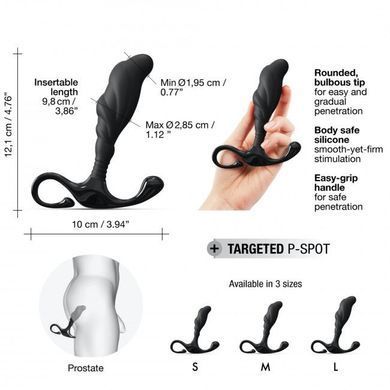Ручний ергономічний масажер простати Dorcel Expert P size L, чорний