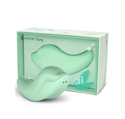 Вібратор та кліторальний стимулятор KISSTOY Heidi Green, бірюзовий
